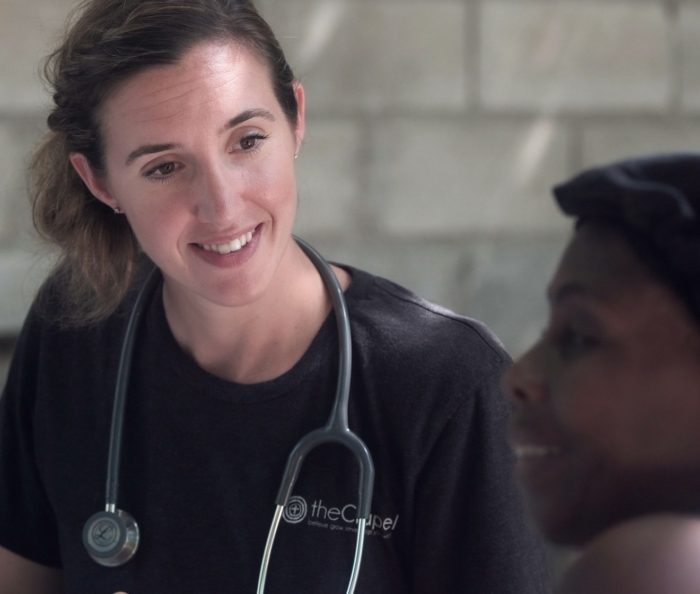 Nurse with patient